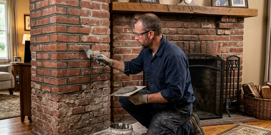 Repointing Brick Fireplace Buena Park