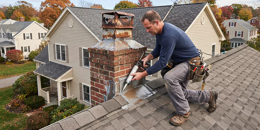 Chimney Chase Flashing Repair Buena Park