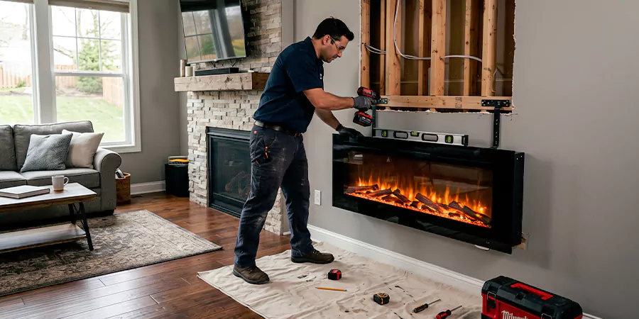 Fake Fireplace and Faux Insert Installation Buena Park