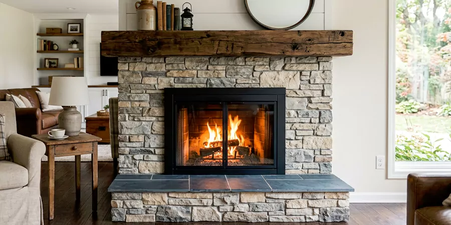 Modern and Farmhouse Fireplace Makeover Buena Park