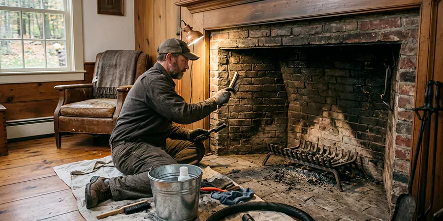 Inglenook and Coal Burning Fireplace Restoration Buena Park